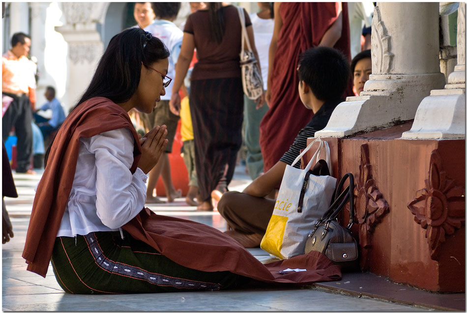 Tag 14, Zweiter Besuch der Shwedagon-Pagode in Yangon am Morgen vor der Heimreise #15