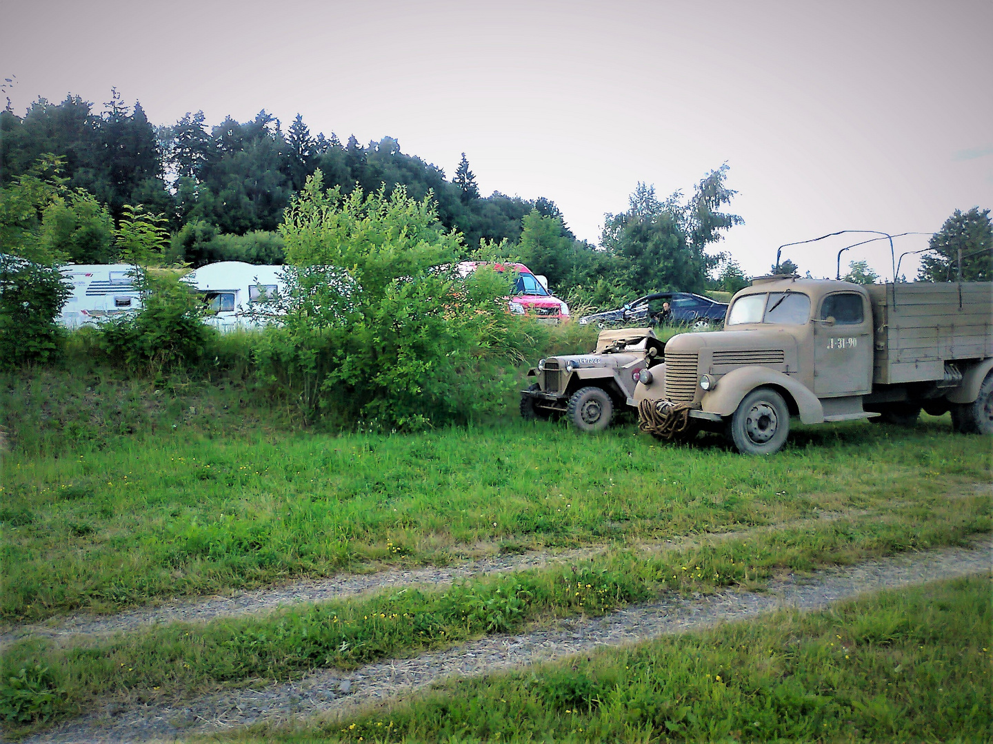 Tag der  Deutschen Einheit :Archiv Juli 2014 Camp für Filmcrew ZDF Tannbach Dreharbeiten 