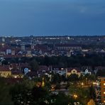 Tag-Nacht Panorama von Regensburg