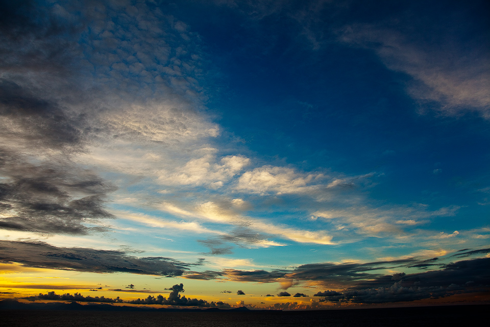 Tag1: Sonnenuntergang an der ligurischen Küste...