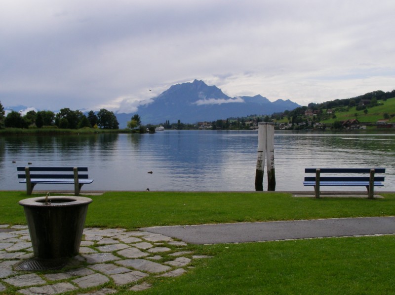 Tag7: In Küssnacht am Vierwaldstädtersee (Warten auf die Fähre nach Luzern)