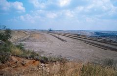 Tagebau bei Bitterfeld 1990