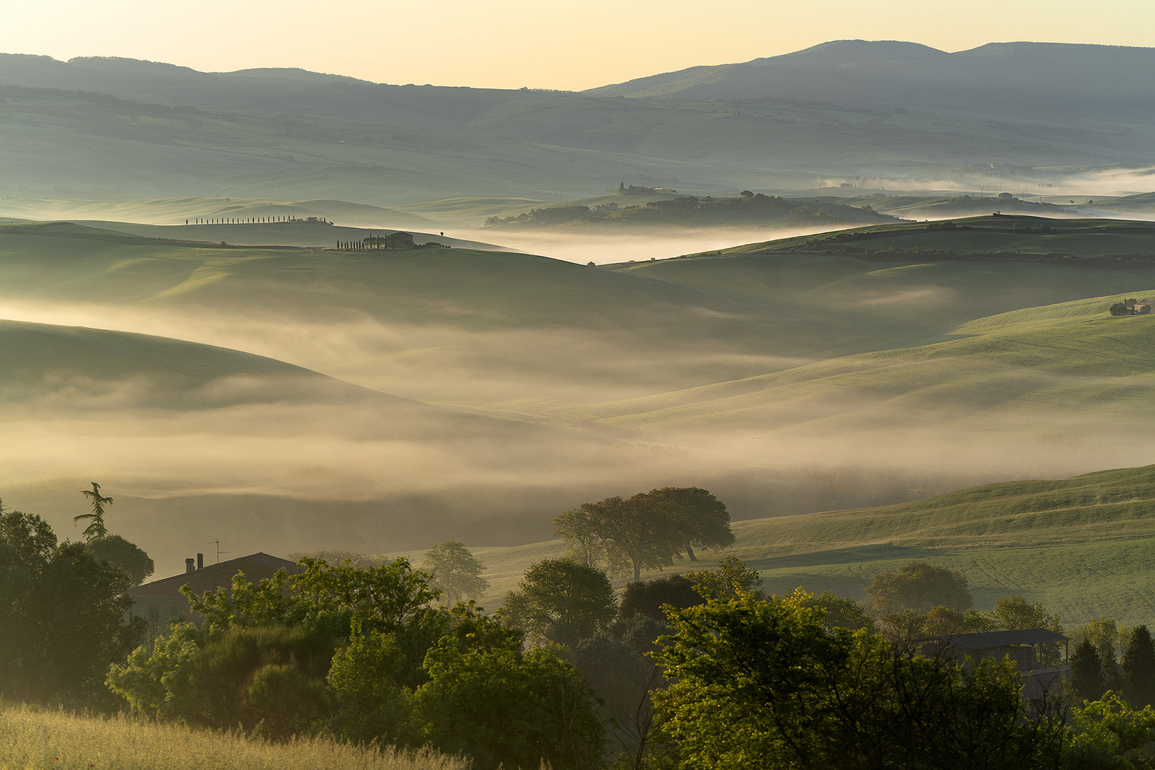 Tagesanbruch im Val d'Orcia