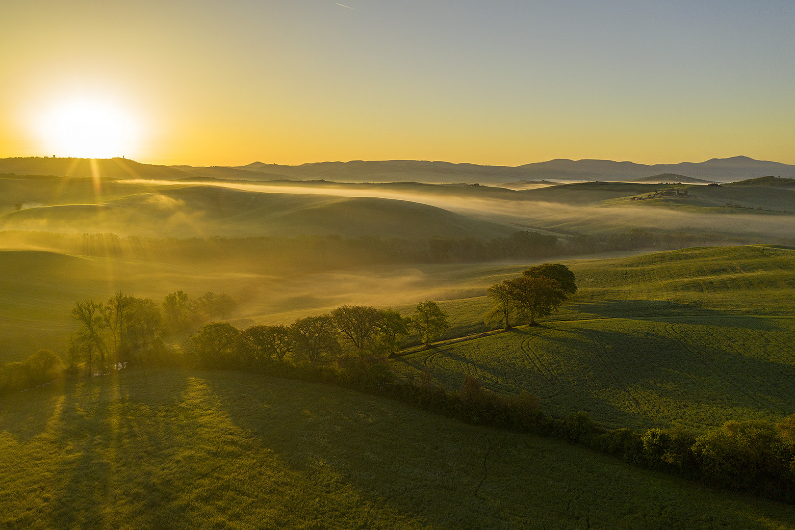 Tagesanbruch im Val d'Orcia