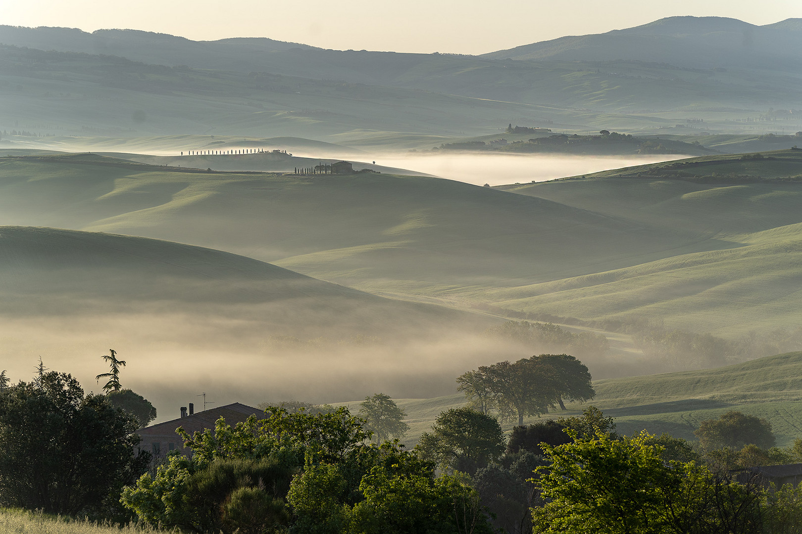 Tagesanbruch im Val d'Orcia