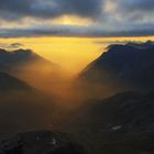 Tagesanbruch nach Biwak auf dem Davoser Schwarzhorn