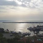 Tagesausflug nach Sile (Türkei) / Sonnenungergang am Fischerhafen  von Sile