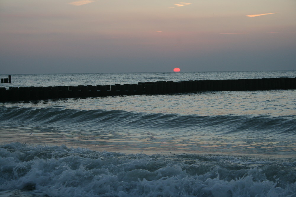 Tagesende am Strand von Ahrenshoop