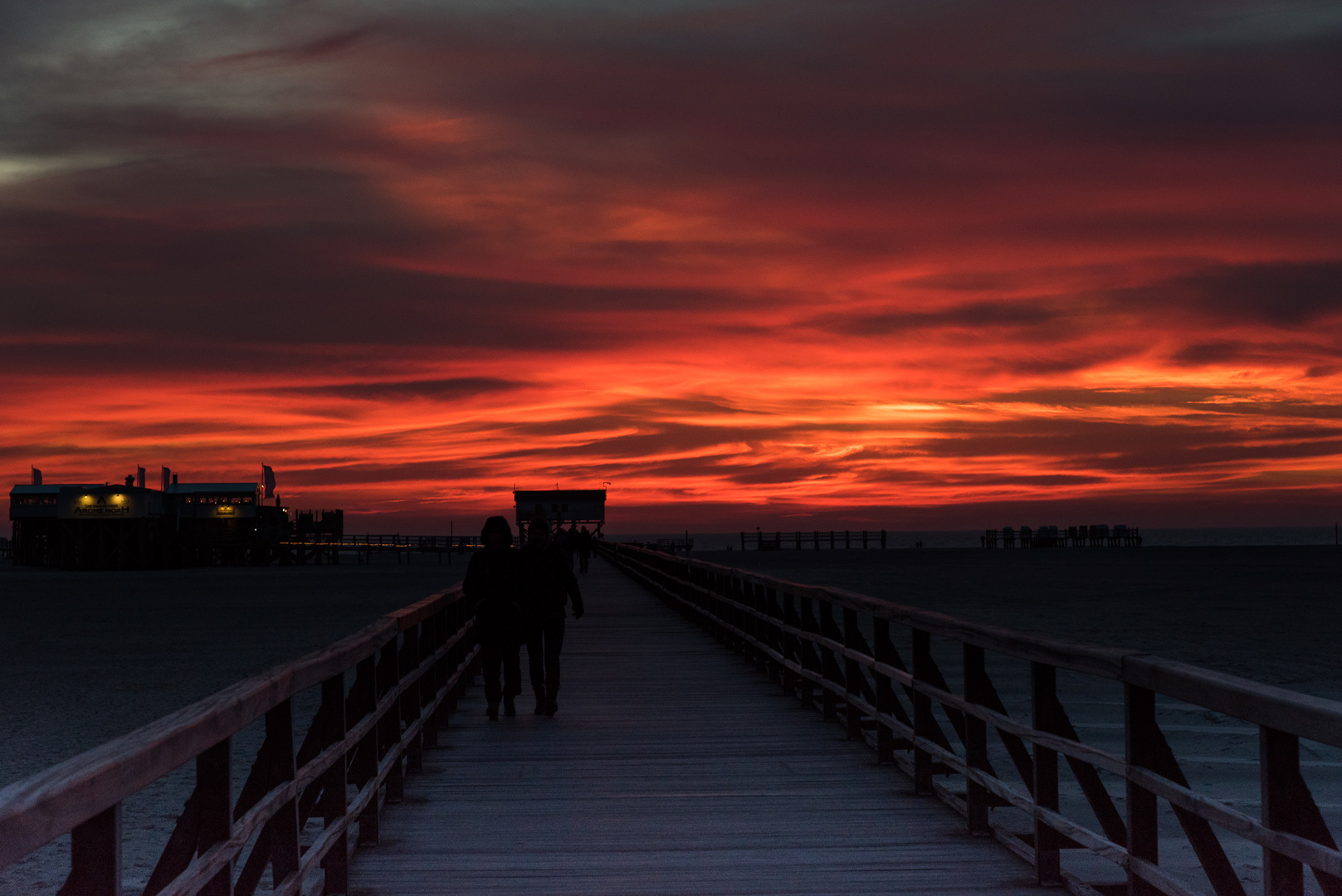 Tagesende an der Nordsee