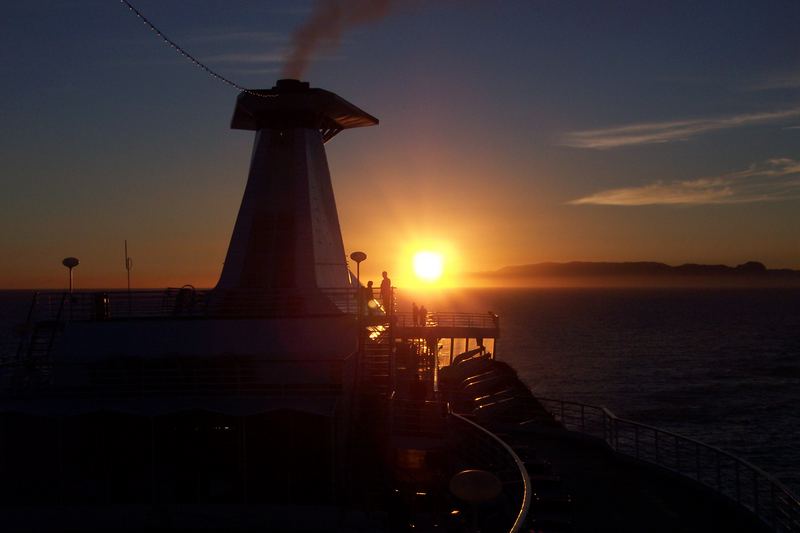 Tagesende Mittelmeer, vor Gibraltar