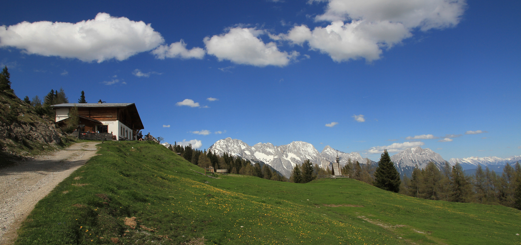 Tagesziel erreicht. Die Simmeringalm am Tschirgant