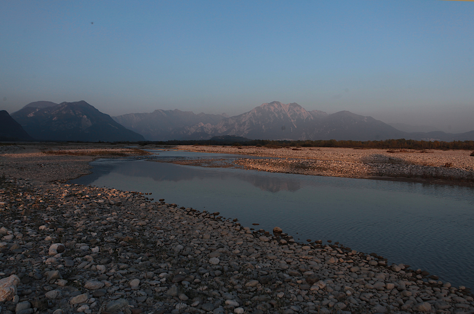 Tagliamento vor den Alpen