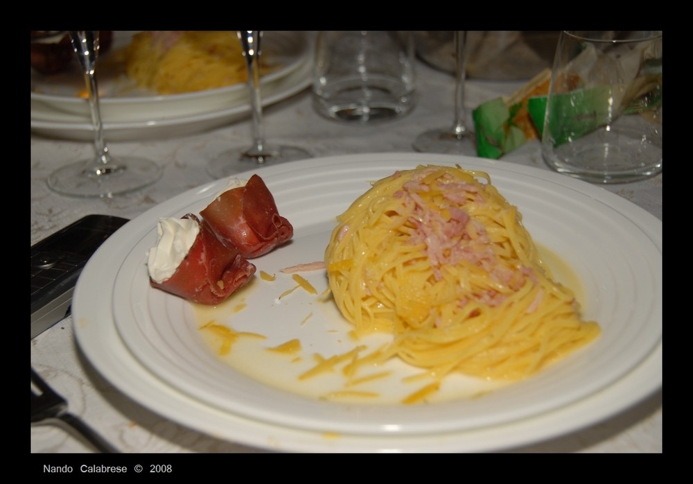 Tagliolini al limone con bresaola e ricotta