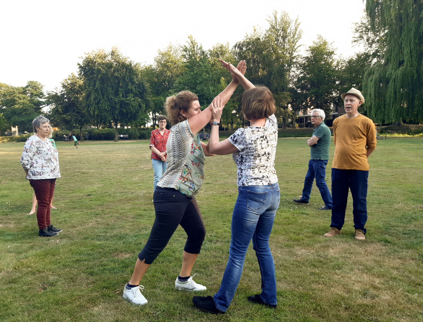 Tai chi in de open lucht