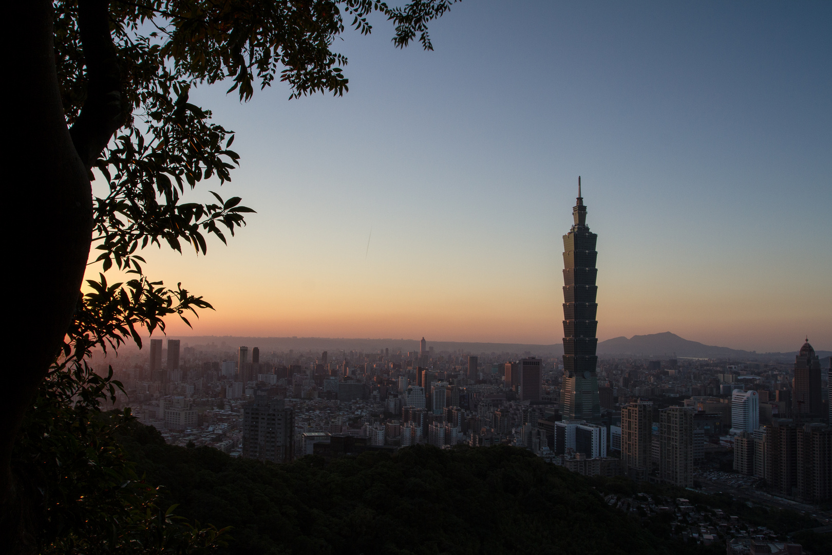 Taipei city at sunset