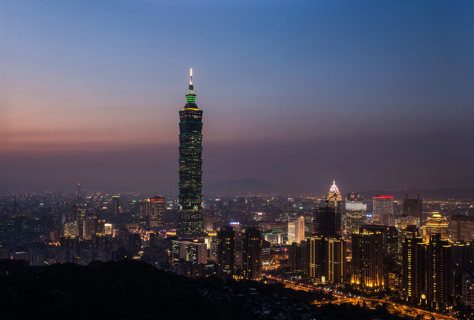 Taipei City Skyline vom Elephant Mountain