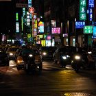 Taipei street by night