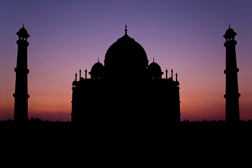 Taj Mahal am späten Abend