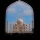 Taj Mahal in a gate frame