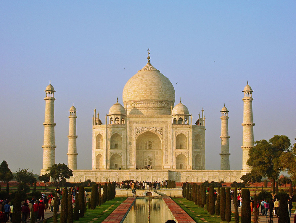 Taj Mahal in der Sonne des späten Nachmittages