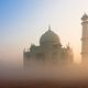 Taj Mahal misty morning