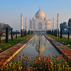 Taj Mahal nach Sonnenaufgang