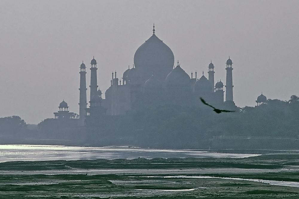 Taj Mahal over River Jamuna