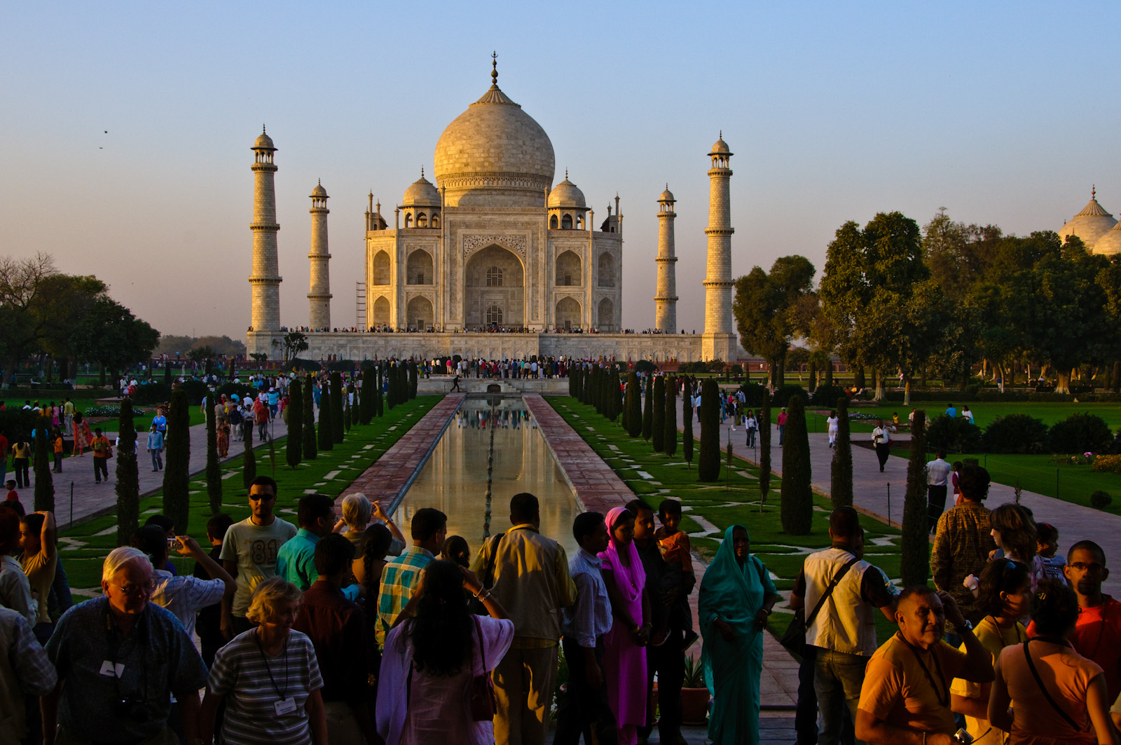 Taj Mahal vor Sonnenuntergang