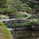 Takamatsu - Ritsurin-Koen - Stein-Brücke