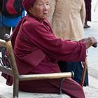 Take a rest between circling the Boudhanath Stupa