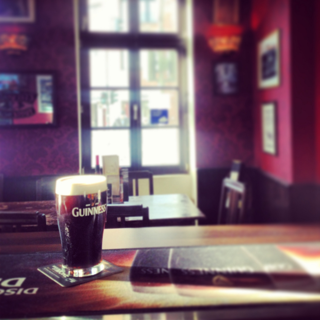 Take a seat. Drink a Guinness.