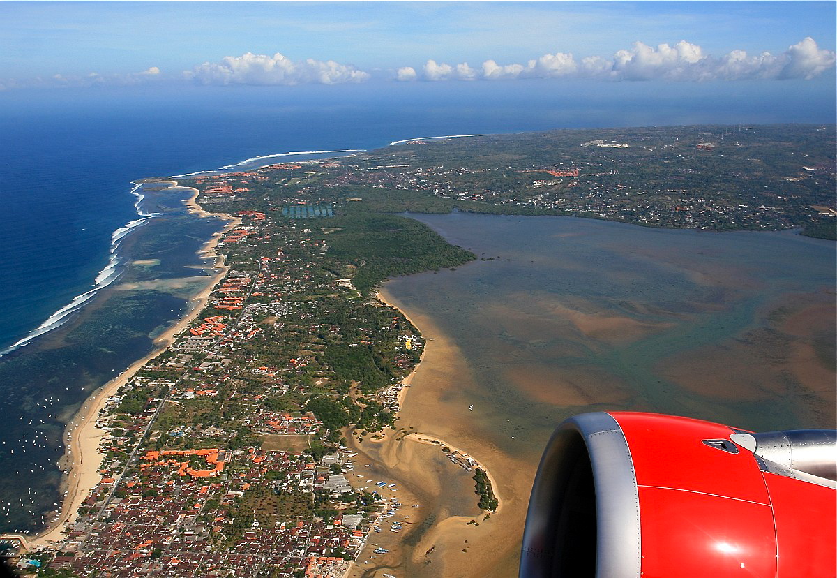 ...take off in Denpasar, Bali...