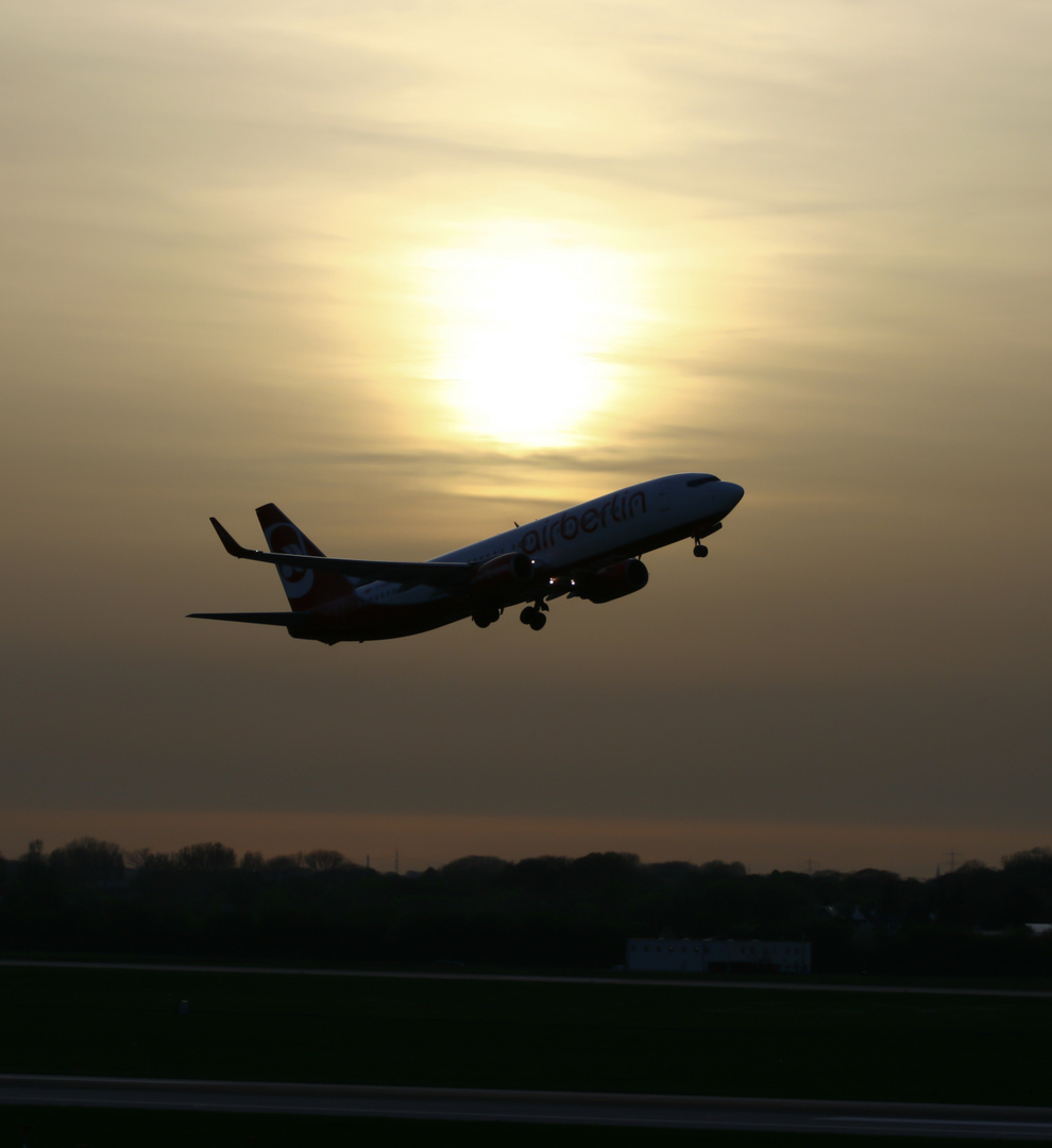 Takeoff at Sunset