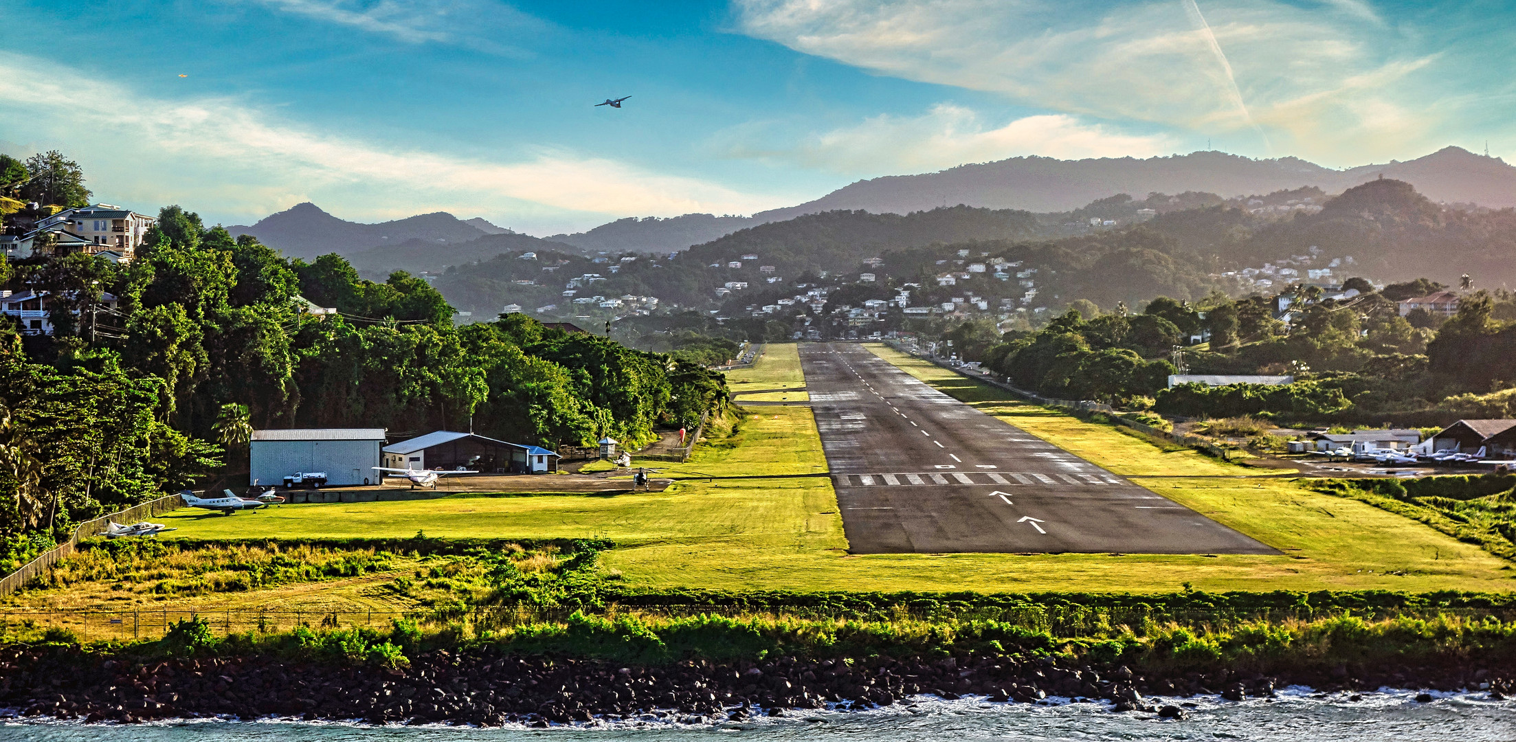 takeoff in St. Lucia