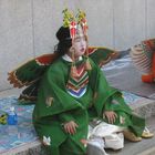 Taking a break (Shitennoji festival, Osaka)