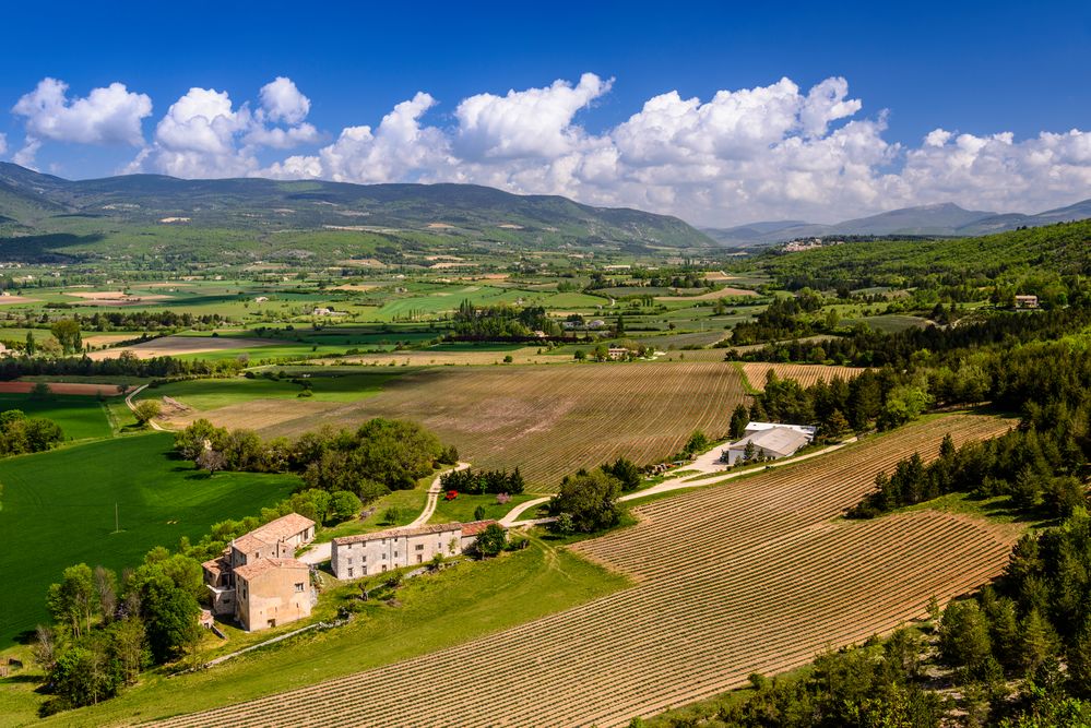 Tal der Nesque, Vaucluse, Provence, Frankreich