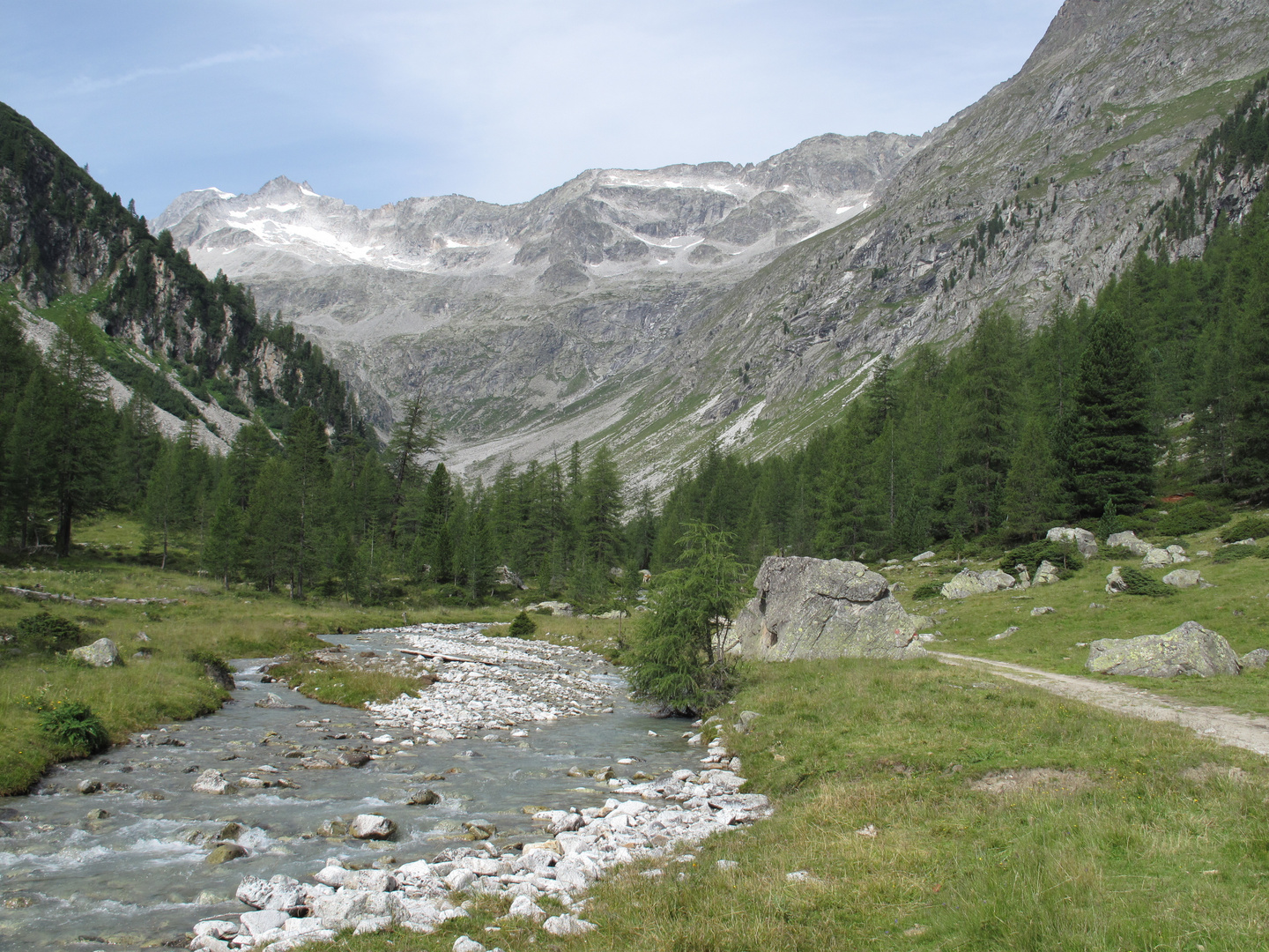 Tal in den Alpen