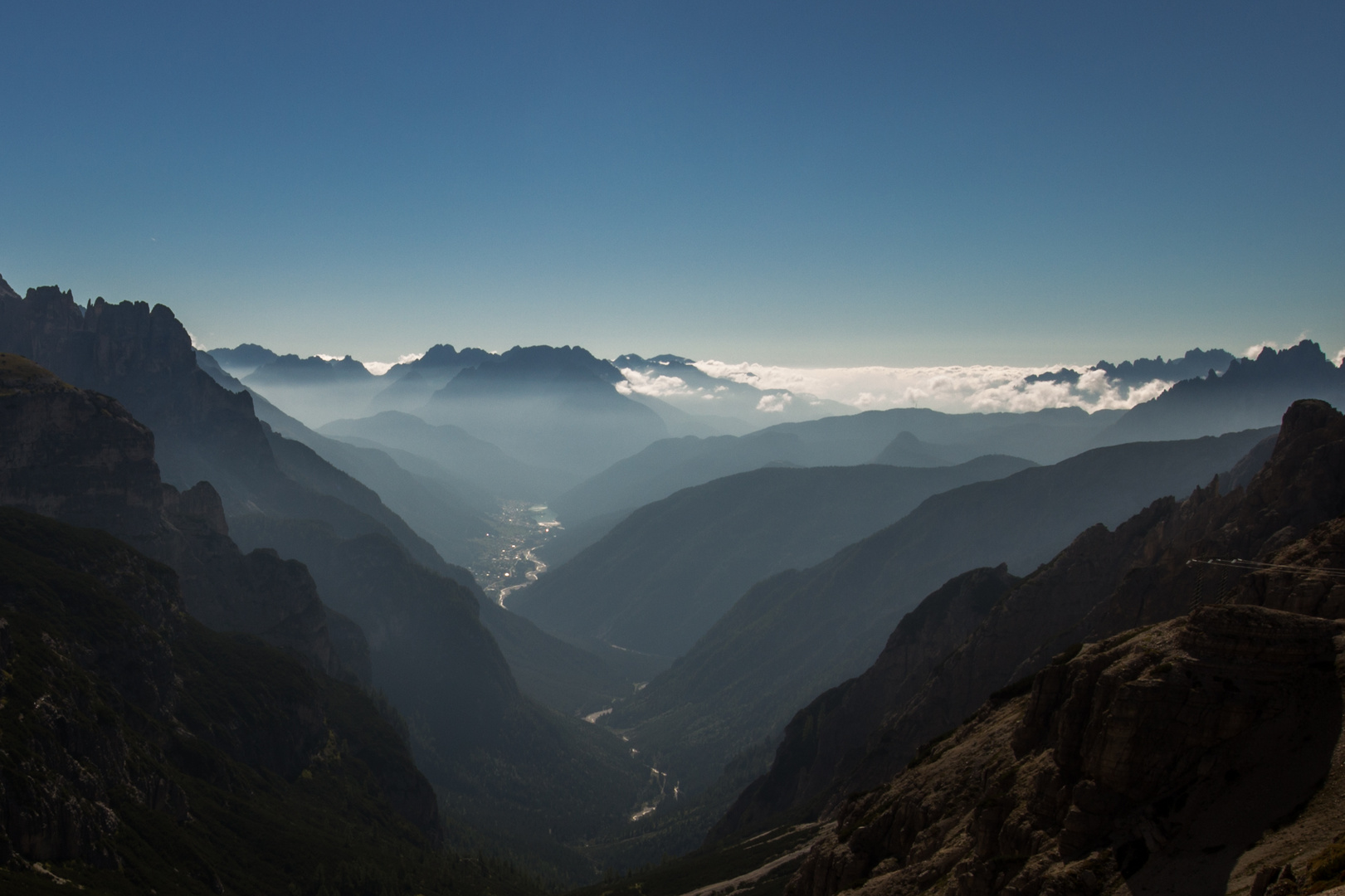 Talblick von den Sextener Drei Zinnen