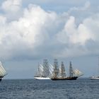 tall ships leaving Bergen for the race to Esbjerg