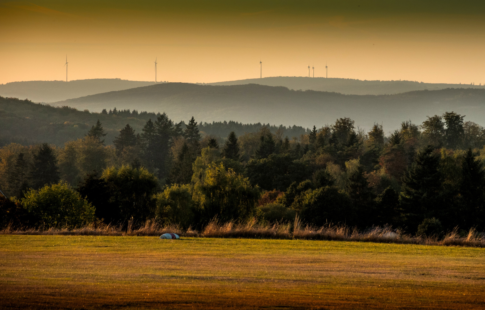 Talnebel im abendlichen Westerwald