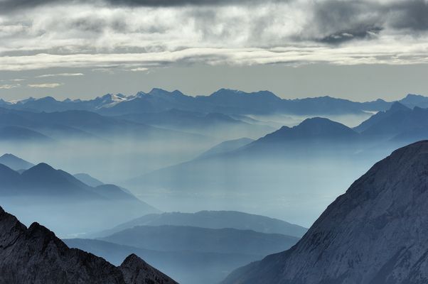 Talnebel von der Zugspitze