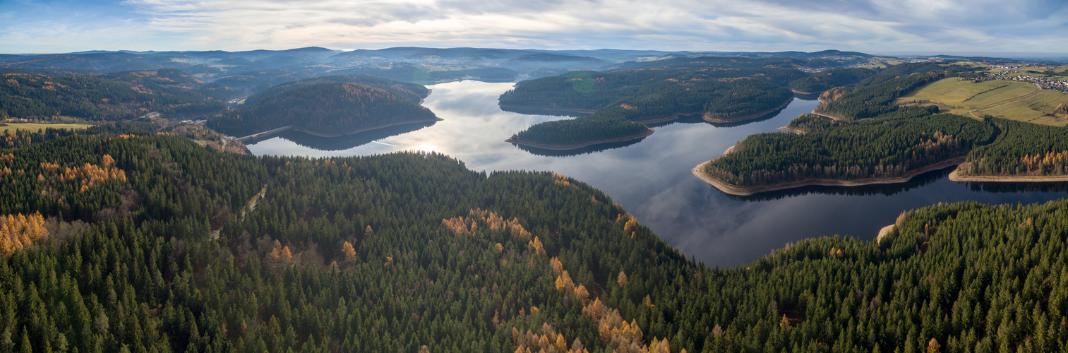 Talsperre Eibenstock Pano