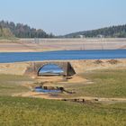 Talsperre Lehnmühle bei extremer Trockenheit