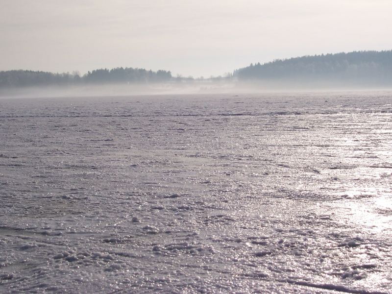 Talsperre Pöhl gefroren