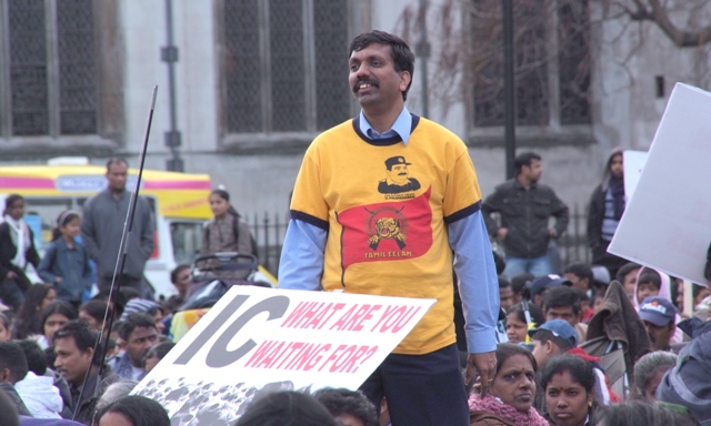 Tamil protestors in London