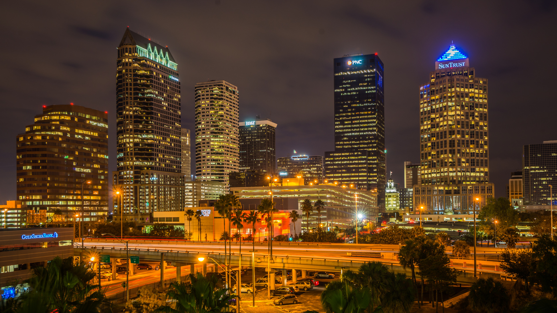 Tampa Skyline von einem Parkhaus aus