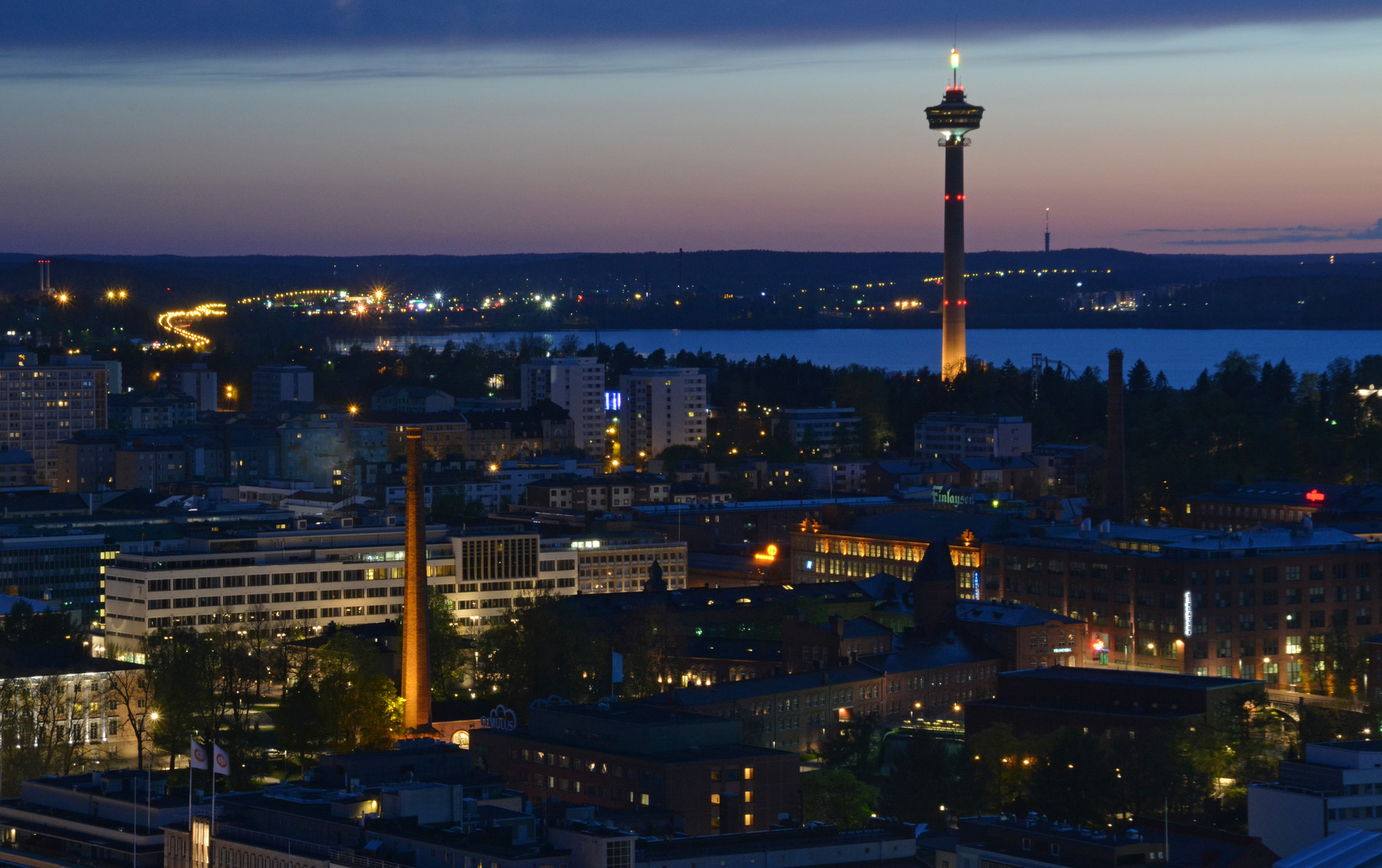 Tampere at night