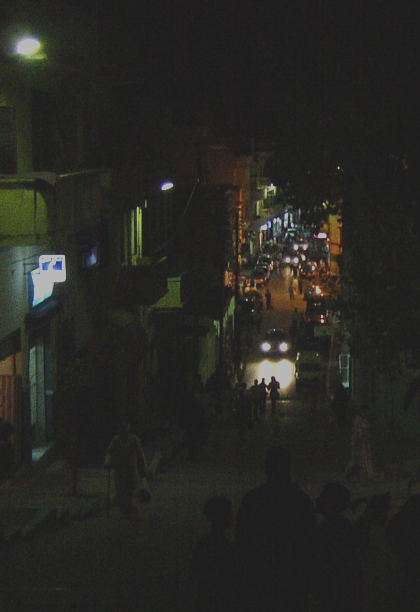 Tanger - Rue de la Kasbah nachts