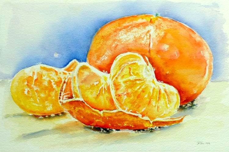 Tangerine Aquarell