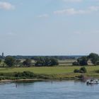 Tangermünde - Blick von kleiner Schlossterasse nach Jerichow (Kloster Jerichow)